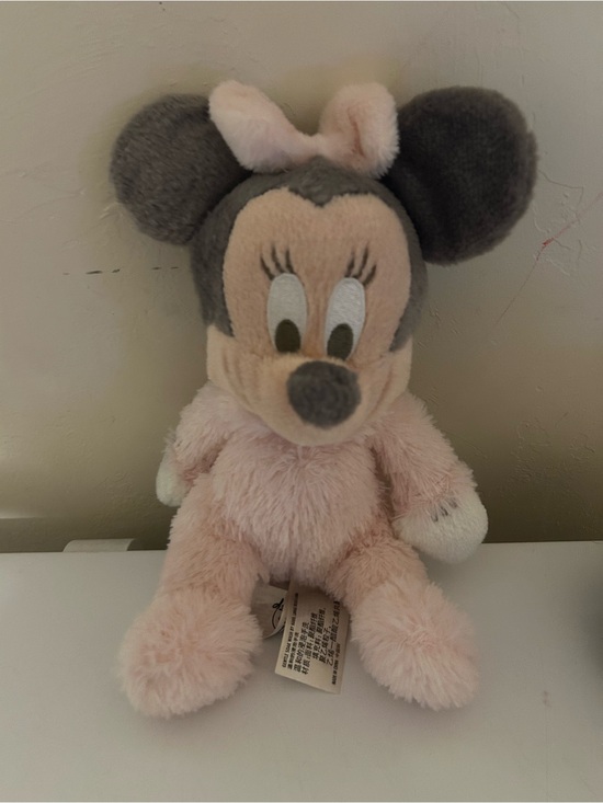 Disney Other - Disney Parks 9 Baby Minnie Mouse Pink Pastel Plush Rattle Chimes Lovey Soft